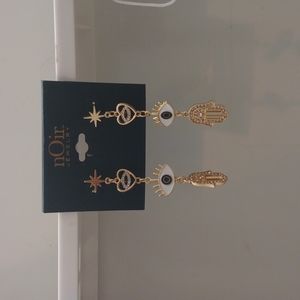 Evil eye earrings
